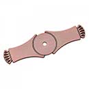 RK International [BP-7904-DC] Solid Brass Cabinet Knob Backplate - Curved Gill Ends - Distressed Copper Finish - 4" L