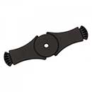 RK International [BP-7904-RB] Solid Brass Cabinet Knob Backplate - Curved Gill Ends - Oil Rubbed Bronze Finish - 4" L