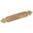 RK International [BP-7905-AE] Solid Brass Cabinet Pull Backplate - Spade Ends - Antique English Finish - 5 1/4" L - 3" Centers