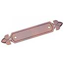 RK International [BP-7905-DC] Solid Brass Cabinet Pull Backplate - Spade Ends - Distressed Copper Finish - 5 1/4" L - 3" Centers