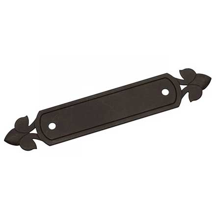 RK International [BP-7905-RB] Solid Brass Cabinet Pull Backplate - Spade Ends - Oil Rubbed Bronze Finish - 5 1/4" L - 3" Centers