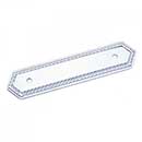RK International [BP-7813-C] Solid Brass Cabinet Pull Backplate - Rope - Polished Chrome Finish - 3 1/2" C/C - 5" L