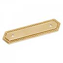 RK International [BP-7813] Solid Brass Cabinet Pull Backplate - Rope - Polished Brass Finish - 3 1/2" C/C - 5" L