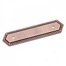 RK International [BP-7813-DC] Solid Brass Cabinet Pull Backplate - Rope - Distressed Copper Finish - 3 1/2" C/C - 5" L