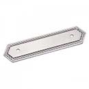 RK International [BP-7813-P] Solid Brass Cabinet Pull Backplate - Rope - Satin Nickel Finish - 3 1/2" C/C - 5" L