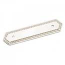 RK International [BP-7813-PN] Solid Brass Cabinet Pull Backplate - Rope - Polished Nickel Finish - 3 1/2" C/C - 5" L