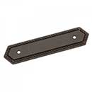 RK International [BP-7813-RB] Solid Brass Cabinet Pull Backplate - Rope - Oil Rubbed Bronze Finish - 3 1/2" C/C - 5" L