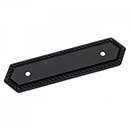RK International [BP-7814-BL] Solid Brass Cabinet Pull Backplate - Rope Bow - Black Finish - 3 1/2" C/C - 5" L