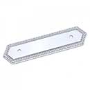 RK International [BP-7814-C] Solid Brass Cabinet Pull Backplate - Rope Bow - Chrome Finish - 3 1/2" C/C - 5" L