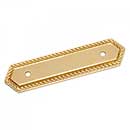 RK International [BP-7814] Solid Brass Cabinet Pull Backplate - Rope Bow - Polished Brass Finish - 3 1/2" C/C - 5" L
