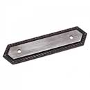 RK International [BP-7814-DN] Solid Brass Cabinet Pull Backplate - Rope Bow - Distressed Nickel Finish - 3 1/2" C/C - 5" L