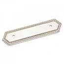 RK International [BP-7814-PN] Solid Brass Cabinet Pull Backplate - Rope Bow - Polished Nickel Finish - 3 1/2" C/C - 5" L