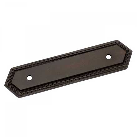 RK International [BP-7814-RB] Solid Brass Cabinet Pull Backplate - Rope Bow - Oil Rubbed Bronze Finish - 3 1/2" C/C - 5" L