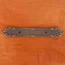 RK International [BP-384-AE] Solid Brass Cabinet Backplate - Ornate Edge Pull - Antique English Finish - 7 3/16" L - 3" Centers