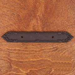 RK International [BP-384-RB] Solid Brass Cabinet Pull Backplate - Ornate Edge - Oil Rubbed Bronze Finish - 7 3/16&quot; L - 3&quot; Centers