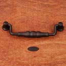 RK International [CP-3704-RB] Solid Brass Cabinet Bail Pull - Beaded Middle - Oversized - Oil Rubbed Bronze Finish - 5&quot; C/C - 5 11/16&quot; L