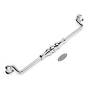 RK International [CP-3705-PN] Solid Brass Cabinet Bail Pull - Beaded Middle - Oversized - Polished Nickel Finish - 8&quot; C/C - 8 3/4&quot; L