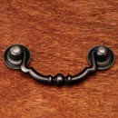 RK International [CP-3707-DN] Solid Brass Cabinet Bail Pull - Sculptured Beaded - Standard Size - Distressed Nickel Finish - 3&quot; C/C - 4&quot; L