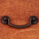 RK International [CP-3708-RB] Solid Brass Cabinet Bail Pull - Split Rope - Standard Size - Oil Rubbed Bronze Finish - 3" C/C - 3 15/16" L