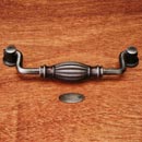 RK International [CP-3721-DN] Solid Brass Cabinet Bail Pull - Indian Drum - Oversized - Distressed Nickel Finish - 5" C/C - 5 3/4" L