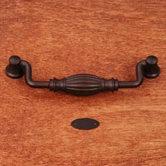 RK International [CP-3721-RB] Solid Brass Cabinet Bail Pull - Indian Drum - Oversized - Oil Rubbed Bronze Finish - 5&quot; C/C - 5 3/4&quot; L
