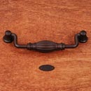 RK International [CP-3721-RB] Solid Brass Cabinet Bail Pull - Indian Drum - Oversized - Oil Rubbed Bronze Finish - 5" C/C - 5 3/4" L