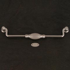 RK International [CP-3722-P] Solid Brass Cabinet Bail Pull - Indian Drum - Oversized - Satin Nickel Finish - 8&quot; C/C - 8 3/4&quot; L