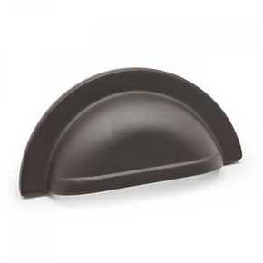 RK International [CF-5249-RB] Solid Brass Cabinet Cup Pull - Smooth Half Circle - Oil Rubbed Bronze Finish - 3 5/8" L