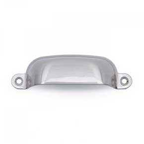RK International [CF-5250-P] Solid Brass Cabinet Cup Pull - Flat Box - Satin Nickel Finish - 3 3/4" L