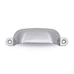 RK International [CF-5250-P] Solid Brass Cabinet Cup Pull - Flat Box - Satin Nickel Finish - 3 1/4" C/C - 3 3/4" L