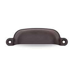 RK International [CF-5250-RB] Solid Brass Cabinet Cup Pull - Flat Box - Oil Rubbed Bronze Finish - 3 1/4" C/C - 3 3/4" L
