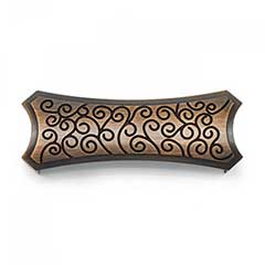 RK International [CF-915-BE] Die Cast Zinc Cabinet Cup Pull - Palermo Series - Brushed English Finish - 3&quot; &amp; 3 1/2&quot; C/C - 4 5/16&quot; L