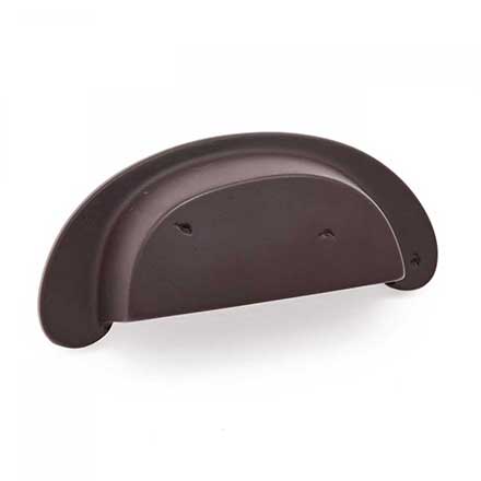 RK International [CF-909-RB] Solid Brass Cabinet Cup Pull - Distressed Heavy - Oil Rubbed Bronze Finish - 3&quot; C/C - 3 1/2&quot; L
