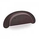 RK International [CF-909-RB] Solid Brass Cabinet Cup Pull - Distressed Heavy - Oil Rubbed Bronze Finish - 3&quot; C/C - 3 1/2&quot; L