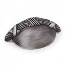 RK International [CF-957-DN] Solid Brass Cabinet Cup Pull - Lines &amp; Crosses Edge - Distressed Nickel Finish - 3&quot; C/C - 3 5/8&quot; L