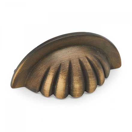 RK International [CF-5251-AE] Solid Brass Cabinet Cup Pull - Heavy Half Melon - Antique English Finish - 3&quot; C/C - 3 5/8&quot; L