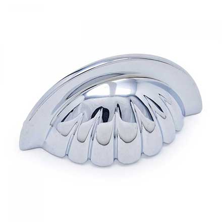 RK International [CF-5251-C] Solid Brass Cabinet Cup Pull - Heavy Half Melon - Polished Chrome Finish - 3" C/C - 3 5/8" L