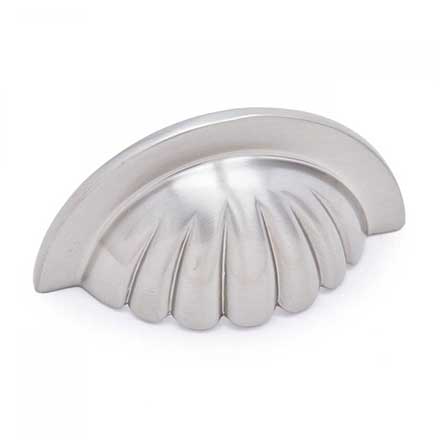 RK International [CF-5251-P] Solid Brass Cabinet Cup Pull - Heavy Half Melon - Satin Nickel Finish - 3" C/C - 3 5/8" L