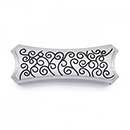 RK International [CF-915-SNB] Die Cast Zinc Cabinet Cup Pull - Palermo Series - Satin Nickel w/ Black Finish - 3" & 3 1/2" C/C - 4 5/16" L