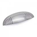 RK International [CF-983-P] Solid Brass Cabinet Cup Pull - Ridge Series - Satin Nickel Finish - 4" C/C - 4 3/4" L