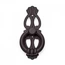 RK International [CF-598-RB] Solid Brass Cabinet Finger Pull - 1&quot; Ring w/ Ornate Plate - Oil Rubbed Bronze Finish - 3&quot; L