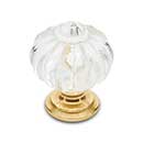 RK International [CK-1AC] Acrylic Cabinet Knob - Acrylic Flower - Polished Brass Stem - 1 1/4" Dia.
