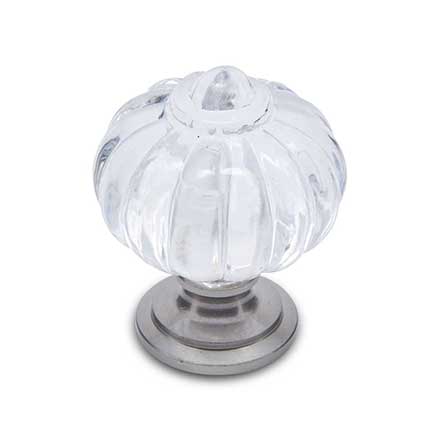 RK International [CK-1AC-P] Acrylic Cabinet Knob - Acrylic Flower - Satin Nickel Stem - 1 1/4" Dia.