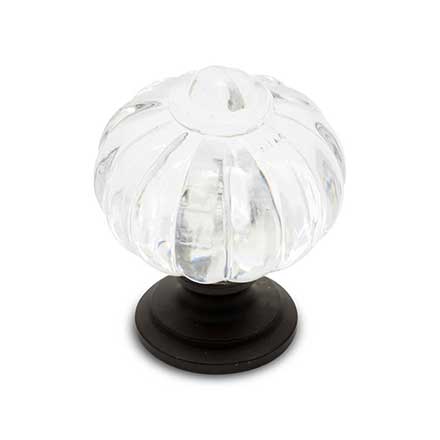 RK International [CK-1AC-RB] Acrylic Cabinet Knob - Acrylic Flower - Oil Rubbed Bronze Stem - 1 1/4" Dia.