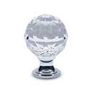 RK International [CK-2AC-C] Acrylic Cabinet Knob - Acrylic Hammered - Polished Chrome Stem - 1 1/4" Dia.