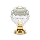 RK International [CK-2AC] Acrylic Cabinet Knob - Acrylic Hammered - Polished Brass Stem - 1 1/4" Dia.