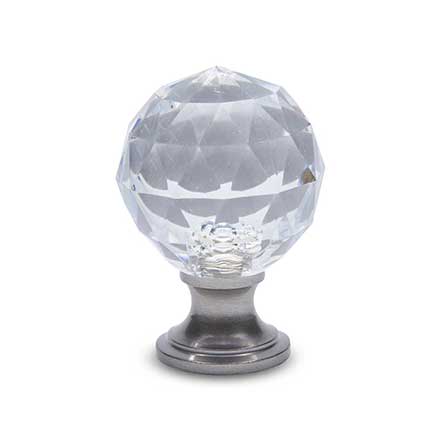 RK International [CK-2AC-P] Acrylic Cabinet Knob - Acrylic Hammered - Satin Nickel Stem - 1 1/4" Dia.