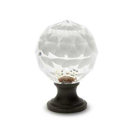 RK International [CK-2AC-RB] Acrylic Cabinet Knob - Acrylic Hammered - Oil Rubbed Bronze Stem - 1 1/4" Dia.
