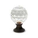 RK International [CK-2AC-RB] Acrylic Cabinet Knob - Acrylic Hammered - Oil Rubbed Bronze Stem - 1 1/4" Dia.