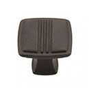 RK International [CK-161-RB] Die Cast Zinc Cabinet Knob - Alder Series - Square w/ Middle Lines - Oil Rubbed Bronze Finish - 1 1/4" Sq.